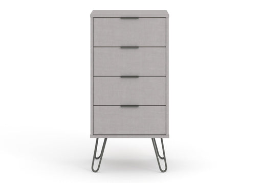 Augusta Grey 4 Drawer Narrow Chest of Drawers – Grey - LuminexFurnitureChest of DrawersAGG517