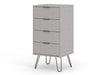 Augusta Grey 4 Drawer Narrow Chest of Drawers – Grey - LuminexFurnitureChest of DrawersAGG517
