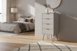 Augusta Grey 4 Drawer Narrow Chest of Drawers - Luminex FurnitureChest of DrawersAGG517