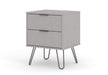 Augusta Grey Bedside Table 2 Drawer Cabinet - LuminexFurnitureBedside TableAGG510