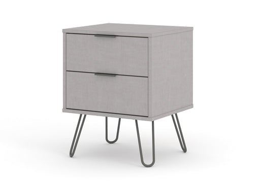 Augusta Grey Bedside Table 2 Drawer Cabinet - LuminexFurnitureBedside TableAGG510