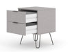Augusta Grey Bedside Table 2 Drawer Cabinet - LuminexFurnitureBedside TableAGG510