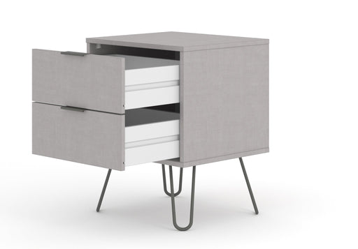 Augusta Grey Bedside Table 2 Drawer Cabinet - LuminexFurnitureBedside TableAGG510