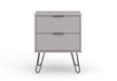 Augusta Grey Bedside Table 2 Drawer Cabinet - LuminexFurnitureBedside TableAGG510