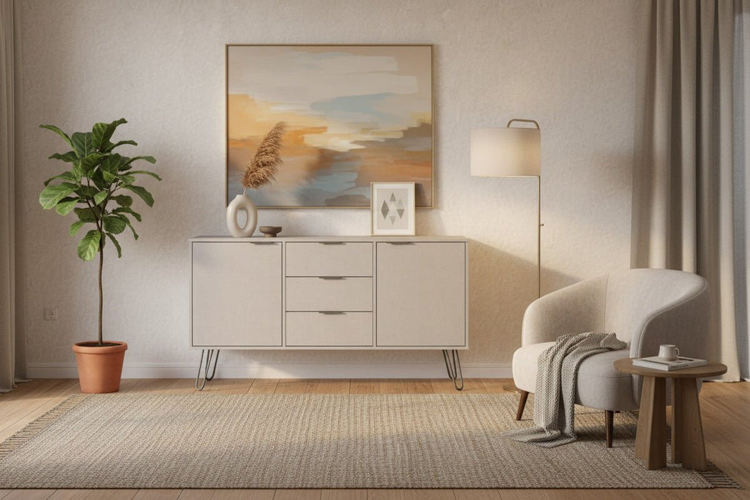 Augusta Grey Sideboard Medium With 2 Door, 3 Drawers - Luminex FurnitureSideboardAGG916