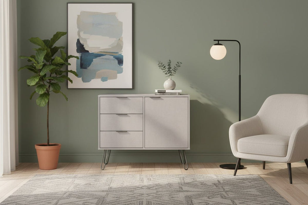 Augusta Grey Sideboard Small With 1 Doors, 3 Drawers - Luminex FurnitureSideboardAGG915