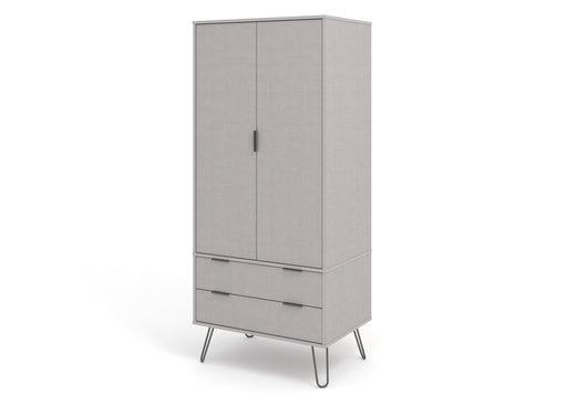 Augusta Grey Wardrobe White - LuminexFurnitureWardrobeAGG582