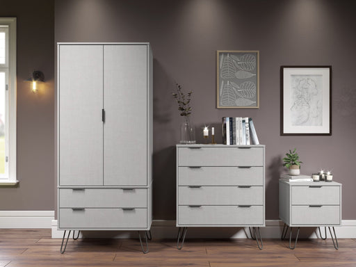 Augusta Grey Wardrobe White - LuminexFurnitureWardrobeAGG582