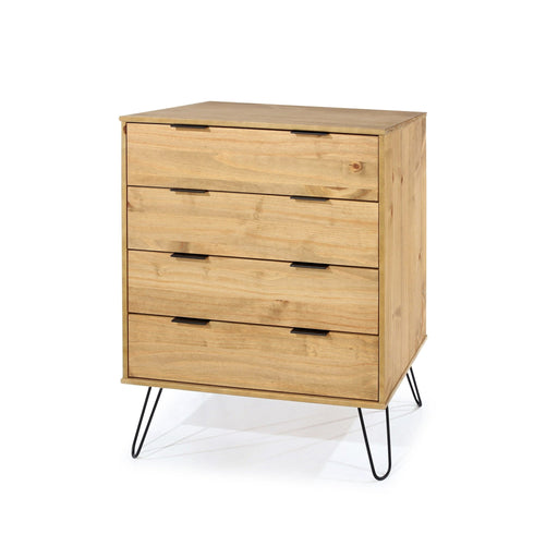 Augusta Pine 4 Drawer Chest of Drawers – Antique Waxed Pine - LuminexFurnitureChest of drawersAG514