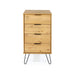 Augusta Pine 4 Drawer Narrow Chest of Drawers – Antique Waxed Pine - LuminexFurnitureChest of DrawersAG517