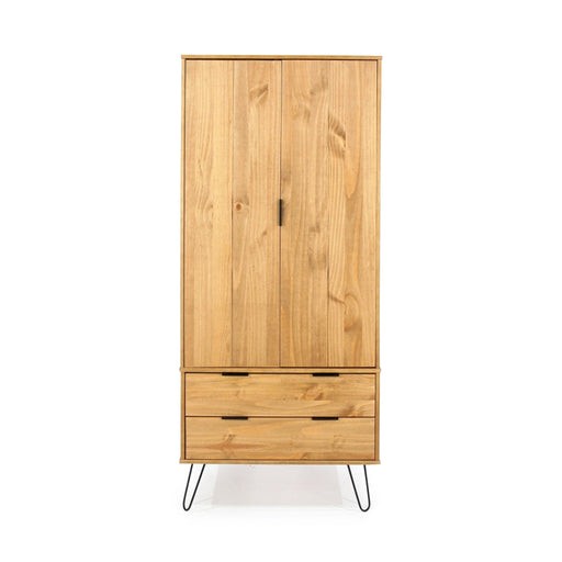 Augusta Pine Wardrobe White - LuminexFurnitureWardrobeAG582