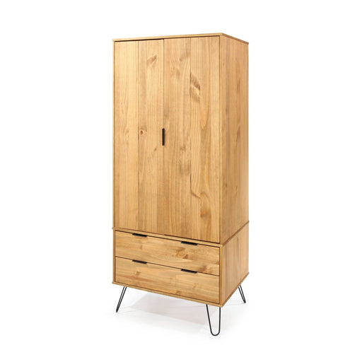 Augusta Pine Wardrobe White - LuminexFurnitureWardrobeAG582