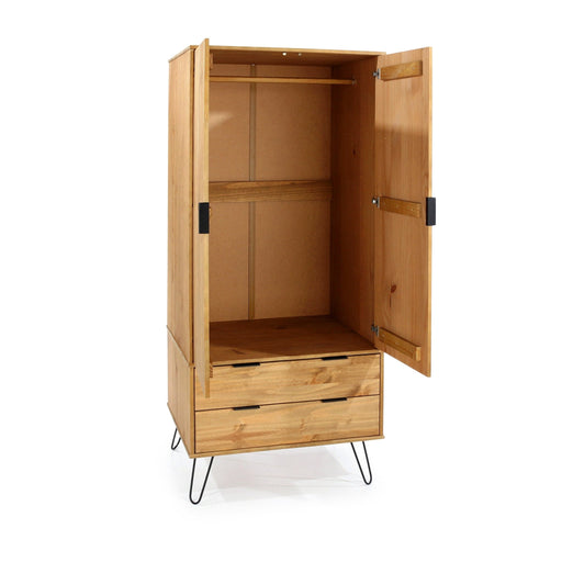 Augusta Pine Wardrobe White - LuminexFurnitureWardrobeAG582