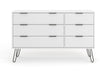 Augusta White 3+3 Drawer Wide Chest of Drawers – White - LuminexFurnitureChest of DrawersAGW533
