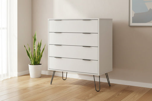 Augusta White 4 Drawer Chest of Drawers - Luminex FurnitureChest of DrawersAGW514