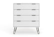 Augusta White 4 Drawer Chest of Drawers - LuminexFurnitureChest of DrawersAGW514
