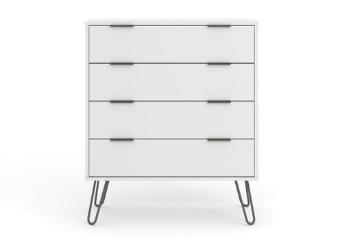 Augusta White 4 Drawer Chest of Drawers - LuminexFurnitureChest of DrawersAGW514
