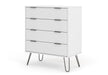 Augusta White 4 Drawer Chest of Drawers - LuminexFurnitureChest of DrawersAGW514