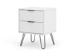 Augusta White Bedside Table 2 Drawer Cabinet - LuminexFurnitureBedside TableAGW510