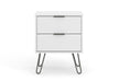 Augusta White Bedside Table 2 Drawer Cabinet - LuminexFurnitureBedside TableAGW510