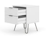 Augusta White Bedside Table 2 Drawer Cabinet - LuminexFurnitureBedside TableAGW510