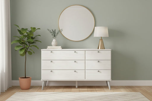 Augusta White Curve 3+3 Drawer Wide Chest of Drawers - Luminex FurnitureChest of DrawersAGC333
