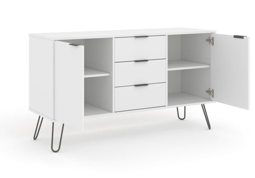 Augusta White Sideboard Medium With 2 Doors, 3 Drawers - LuminexFurnitureSideboardAGW916