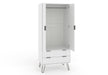 Augusta White Wardrobe Dark Brown - LuminexFurnitureWardrobeAGW582
