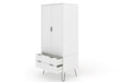 Augusta White Wardrobe Dark Brown - LuminexFurnitureWardrobeAGW582
