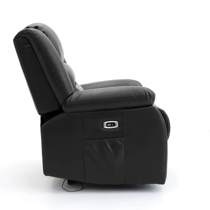 Aurelius 2 Seater Recliner Sofa – Faux Leather with USB - Luminex FurnitureSofasalva_2str_black