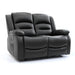 Aurelius 2 Seater Recliner Sofa – Faux Leather with USB - Luminex FurnitureSofasalva_2str_black
