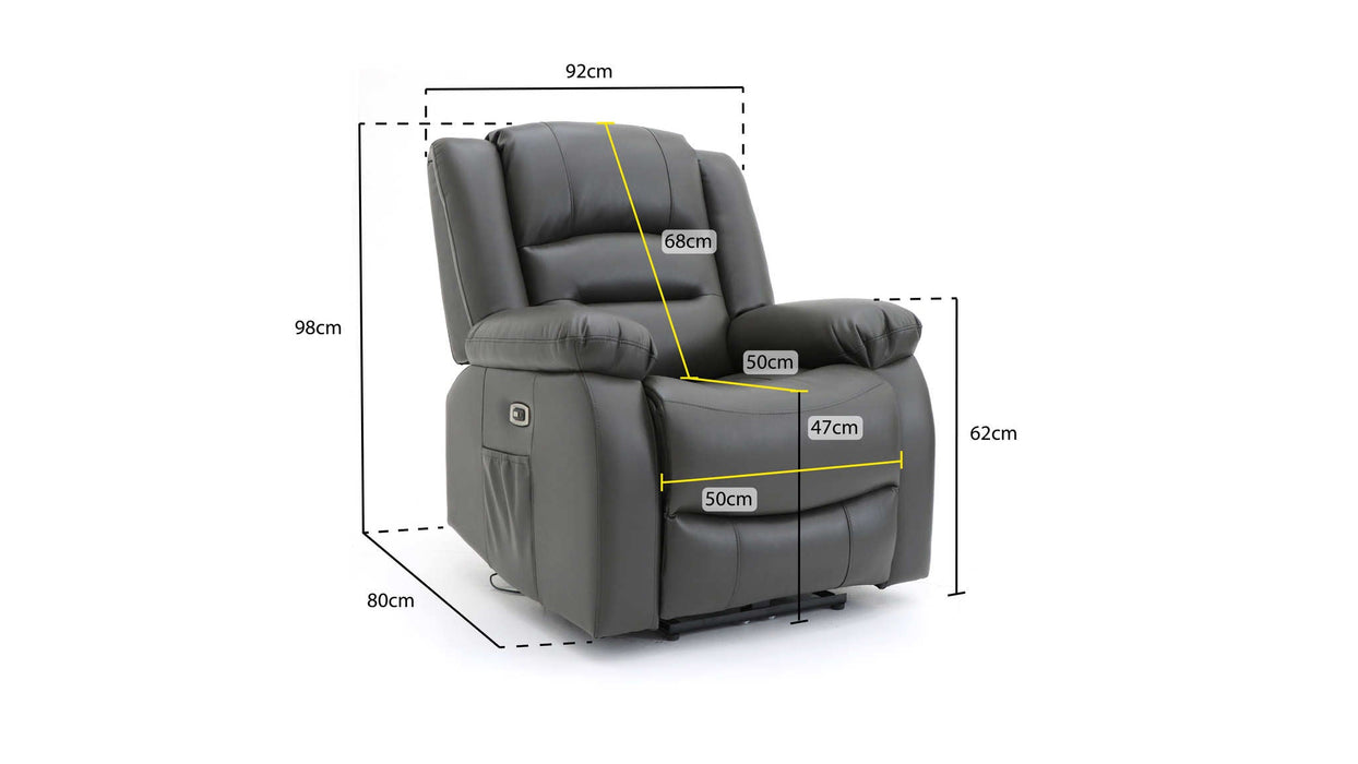 Aurelius Black Electric Recliner Armchair – Faux Leather - Luminex FurnitureOccasional Chairsalva_chair_black