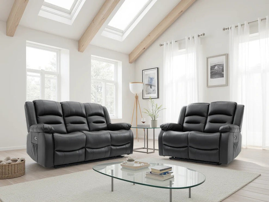 Aurelius Black Electric Recliner Sofa 3+2 Set - Luminex FurnitureSofasalva_3+2_set_black