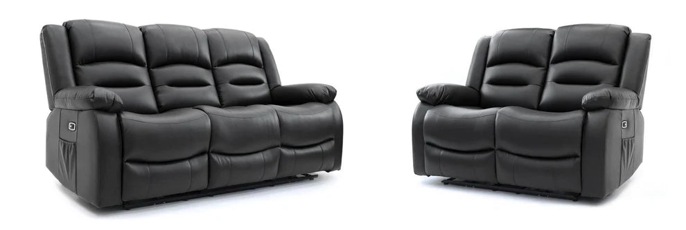 Aurelius Black Electric Recliner Sofa 3+2 Set - Luminex FurnitureSofasalva_3+2_set_black