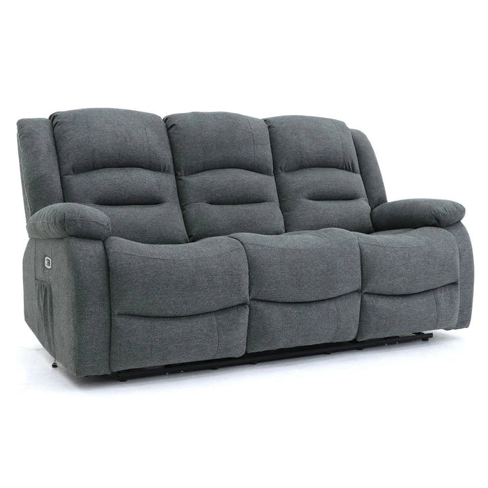 Aurelius Graphite Grey 3 Seater Recliner Sofa - Luminex FurnitureSofasalva_3str_grey_fabric