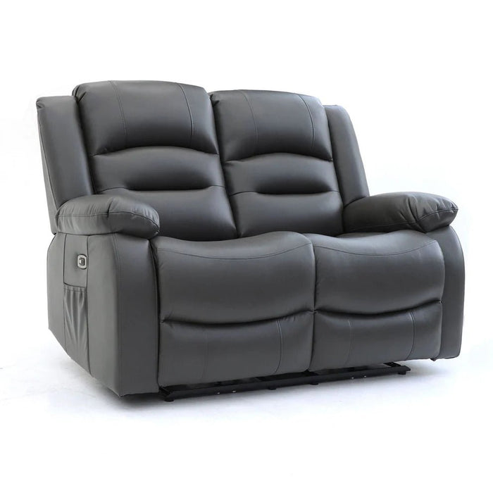Aurelius Grey Faux Leather 2 Seater Recliner Sofa - Luminex FurnitureSofasalva_2str_grey