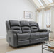 Aurelius Grey Faux Leather 3 Seater Electric Recliner Sofa - Luminex FurnitureSofasalva_3str_grey