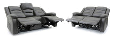 Aurelius Grey Faux Leather 3+2 Electric Recliner Sofa Set - Luminex FurnitureSofasalva_3+2_set_grey