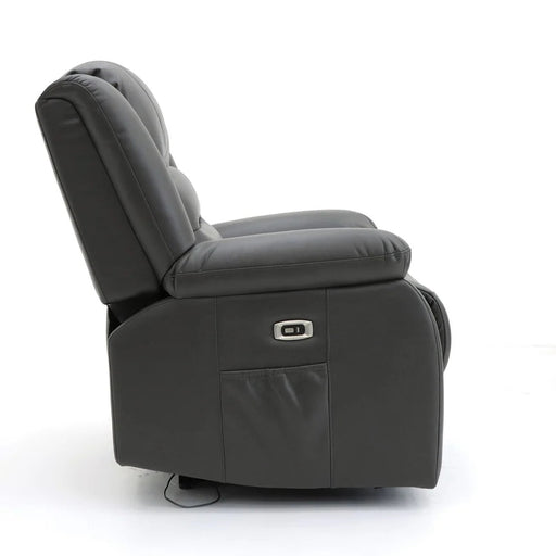 Aurelius Grey Faux Leather Electric Recliner Armchair - Luminex FurnitureOccasional Chairsalva_chair_grey