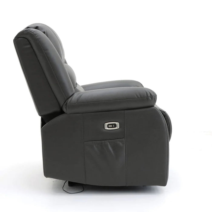Aurelius Grey Faux Leather Electric Recliner Armchair - Luminex FurnitureOccasional Chairsalva_chair_grey