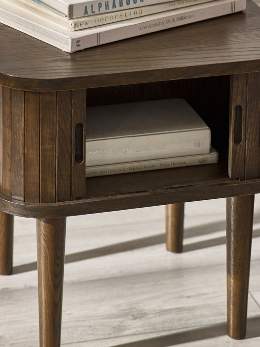 Aurora Side Table in Dark Oak - Luminex FurnitureLamp TableARY002