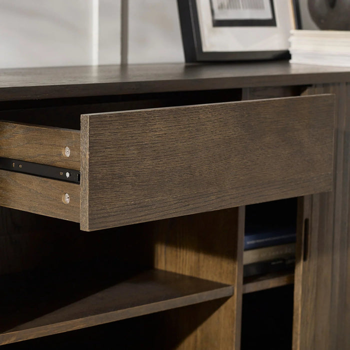 Aurora Sideboard – Dark Oak Tambour Door Sideboard - Luminex FurnitureSideboardARY006