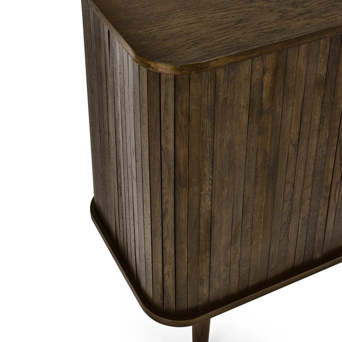 Aurora Sideboard – Dark Oak Tambour Door Sideboard - Luminex FurnitureSideboardARY006