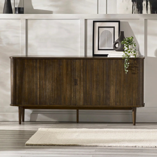 Aurora Sideboard – Dark Oak Tambour Door Sideboard - Luminex FurnitureSideboardARY006