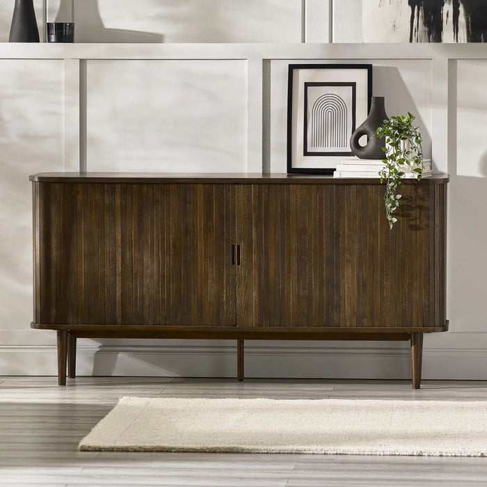 Aurora Sideboard – Dark Oak Tambour Door Sideboard - Luminex FurnitureSideboardARY006