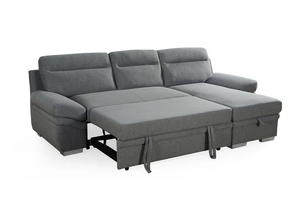 Avalon Grey Universal Corner Sofa Bed with Storage - Luminex FurnitureSofasastra_grey_universal