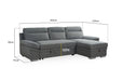 Avalon Grey Universal Corner Sofa Bed with Storage - Luminex FurnitureSofasastra_grey_universal