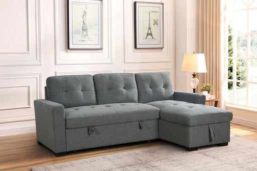 Aveline Grey Universal Corner Sofa Bed – Chenille Fabric - Luminex FurnitureSofasalder_grey_universal