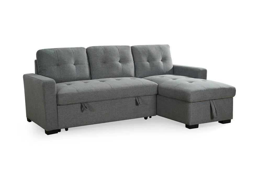 Aveline Grey Universal Corner Sofa Bed – Chenille Fabric - Luminex FurnitureSofasalder_grey_universal