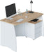 Avento White & Oak Effect Large Office Desk - Luminex FurnitureDesk3256